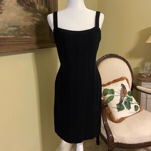 St. John Black Textured Dress